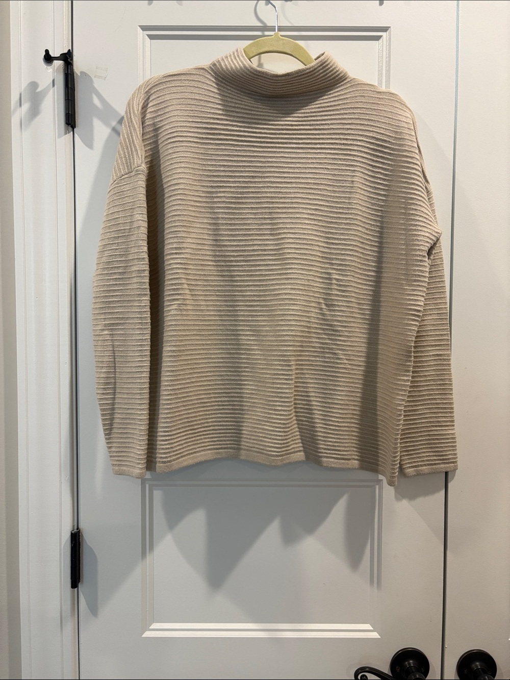 French Connection Women's Ribbed Turtleneck Sweater in Beige